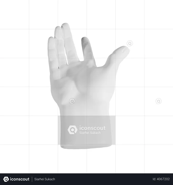 Come Here Hand Gesture  3D Illustration