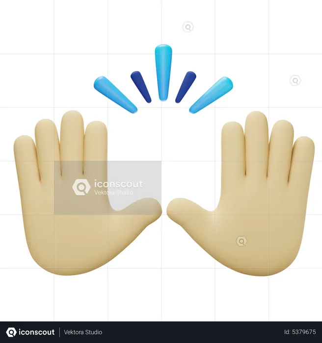 Celebrar o gesto com a mão  3D Icon