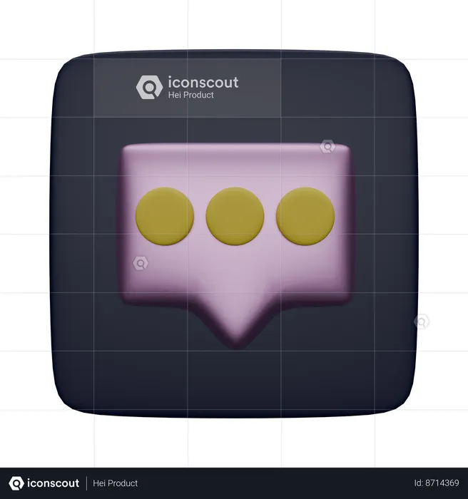 Comentario  3D Icon