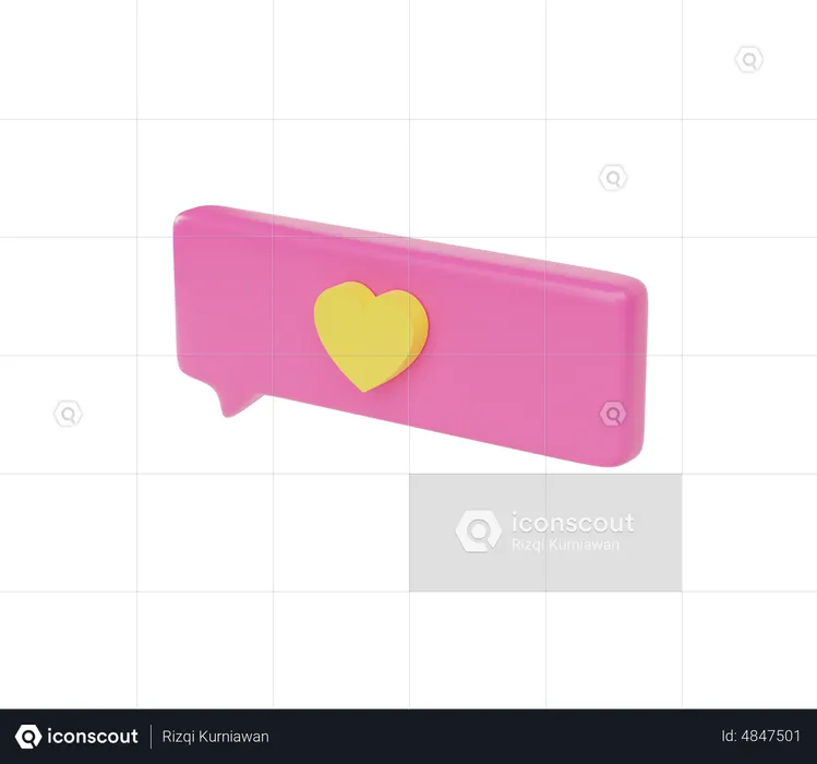 Comentario de amor  3D Icon