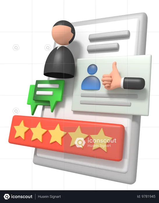 Comentarios de los clientes  3D Icon