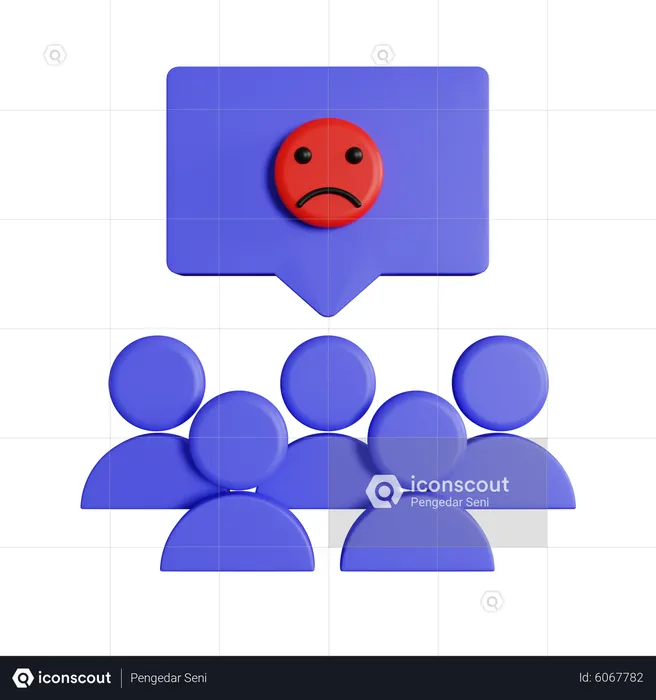 Comentarios de clientes insatisfechos.  3D Icon