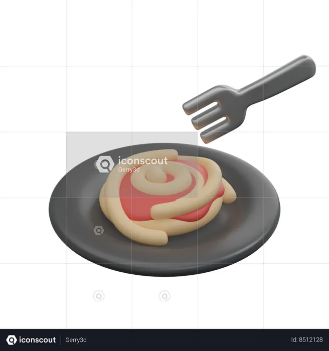 Comer espaguete  3D Icon