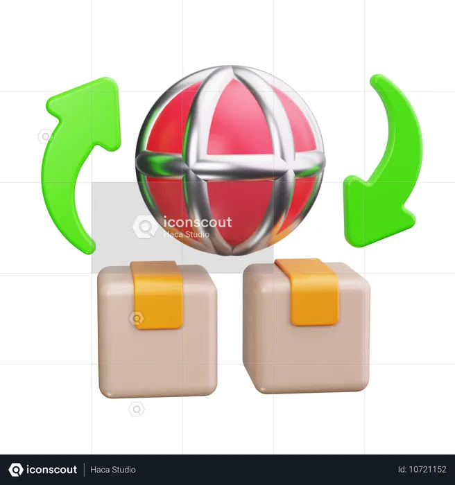 Comércio internacional  3D Icon