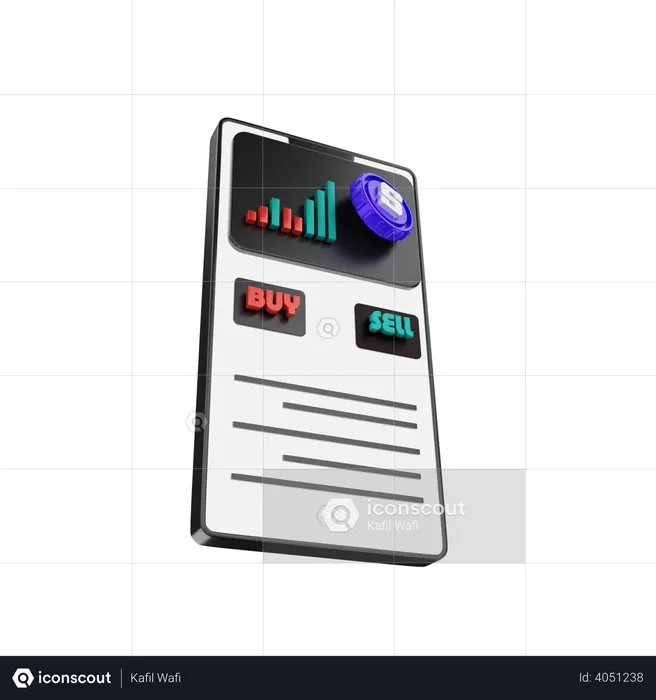 Comercio de monedas sandbox  3D Illustration