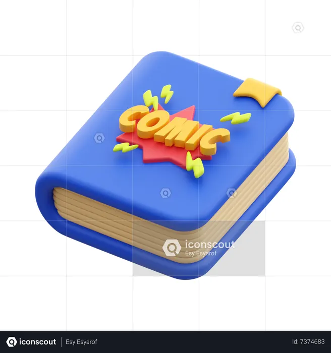 Comic Book  3D Icon