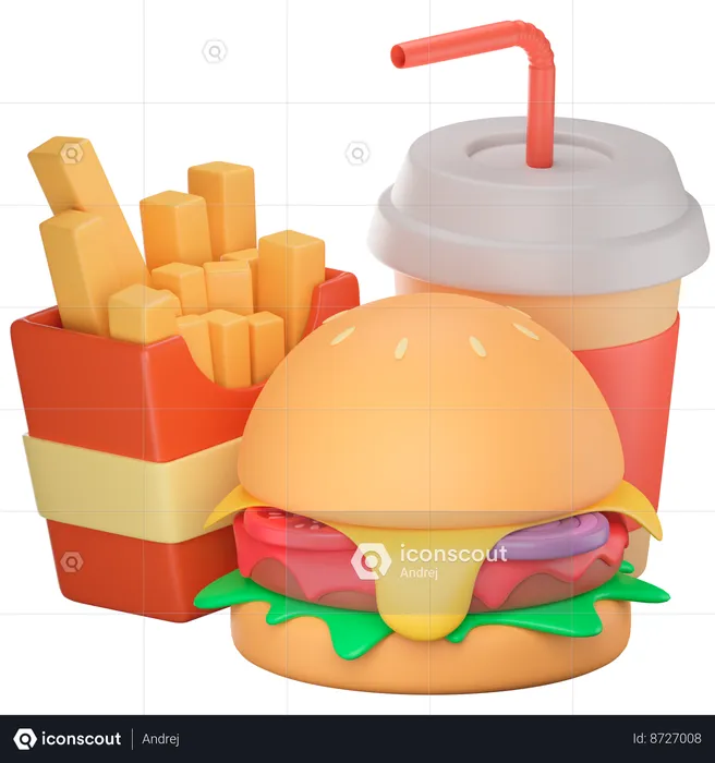 Comida y bebida  3D Icon