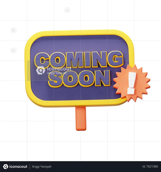 Coming soon  3D Icon