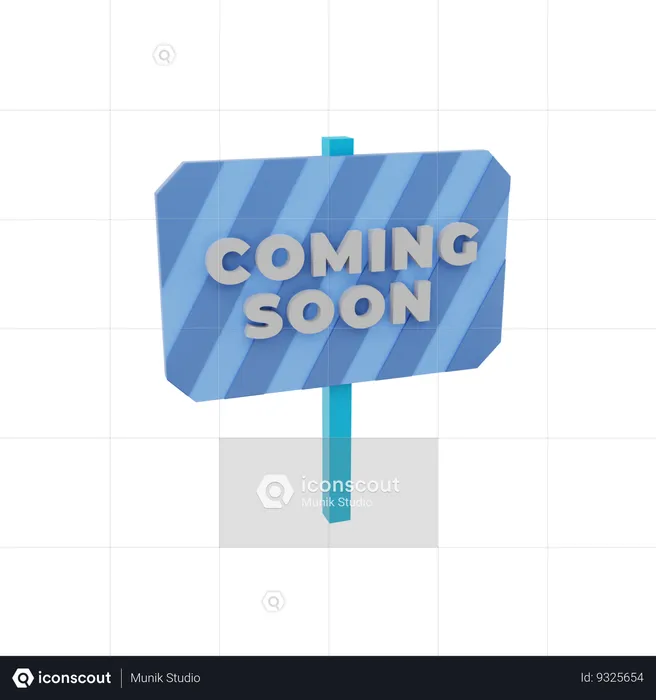 Coming Soon Board  3D Icon