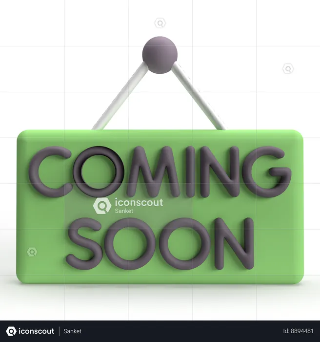 Coming Soon Board  3D Icon