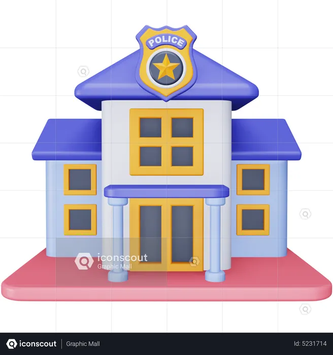 Estación de policía  3D Icon