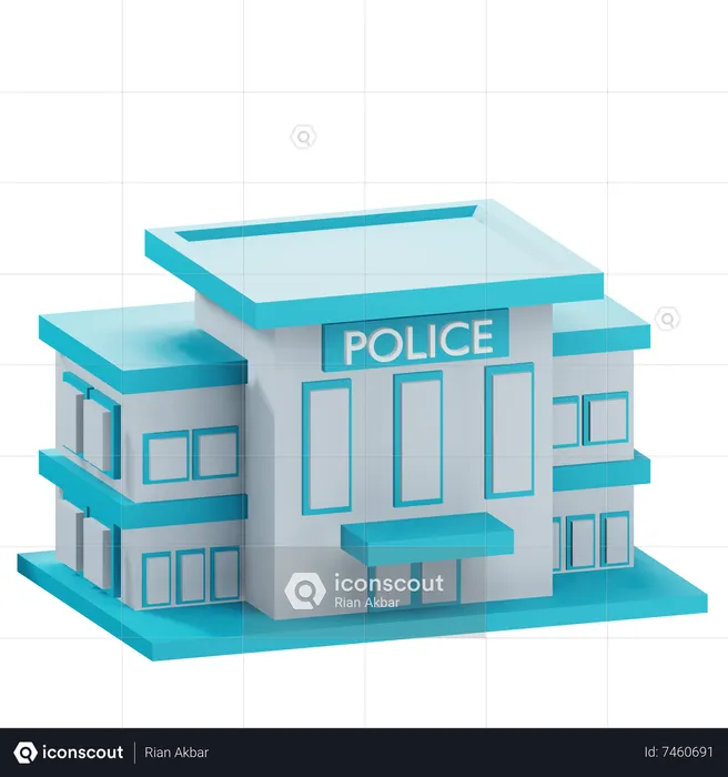 Estación de policía  3D Icon