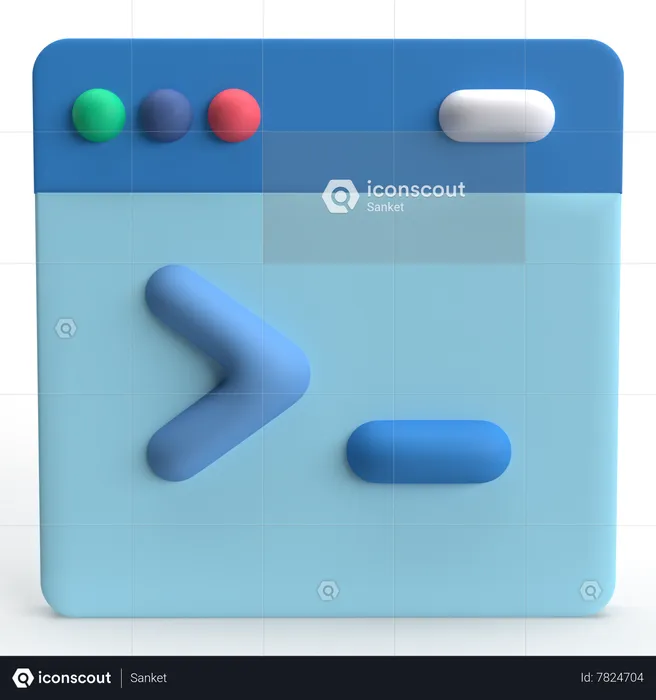 Command Line  3D Icon