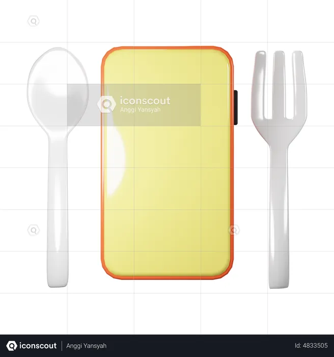 Commande de nourriture en ligne  3D Icon