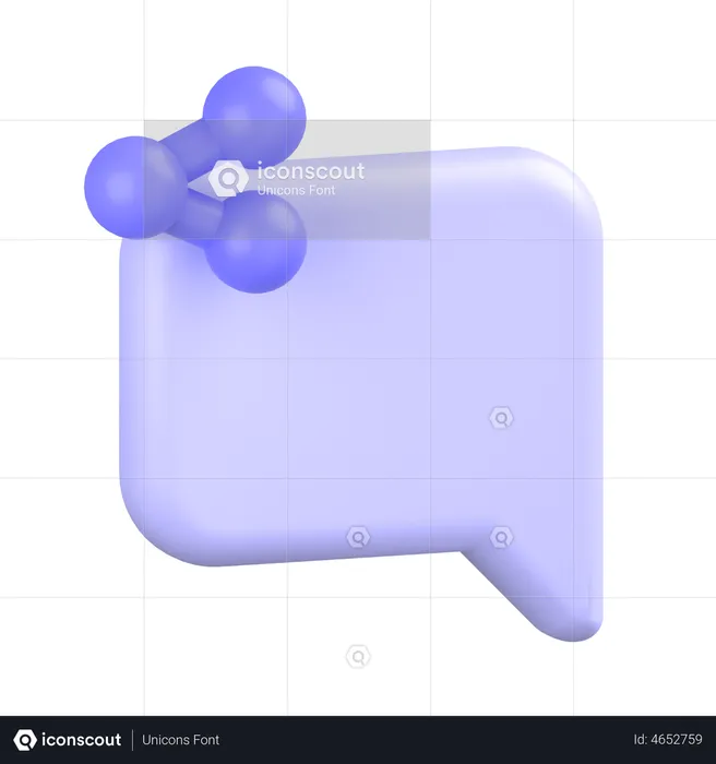 Comment Alt Share  3D Icon