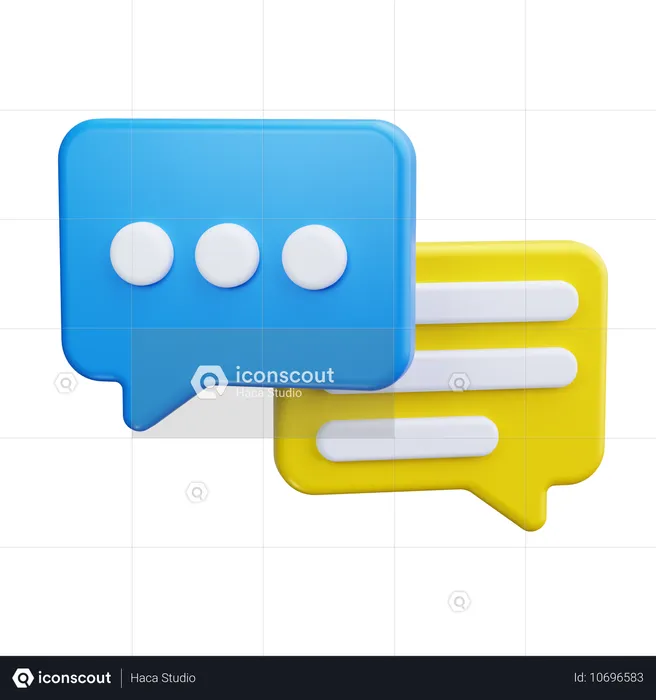 Comment Bubble Emoji 3D Icon