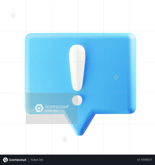 Comment Exclamation  3D Icon