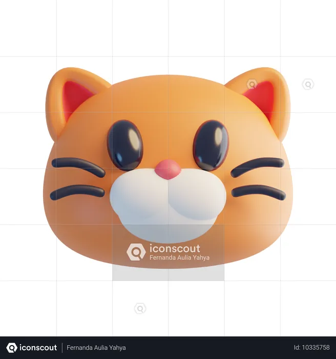 Tête de chat  3D Icon