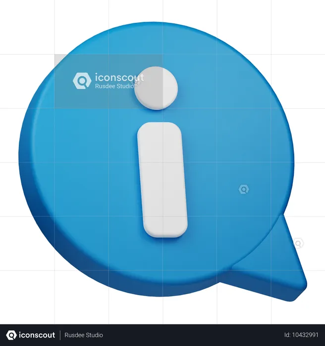 Comment Info  3D Icon