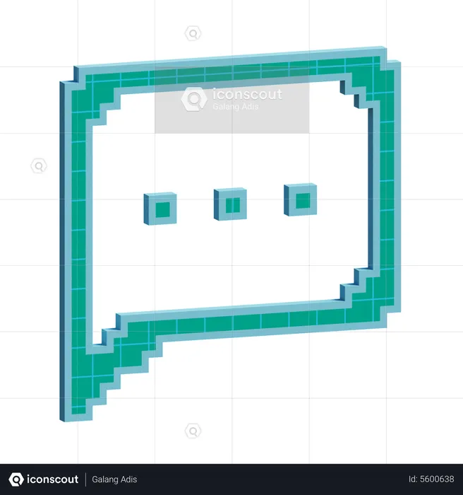 Comment Typing Chat  3D Icon