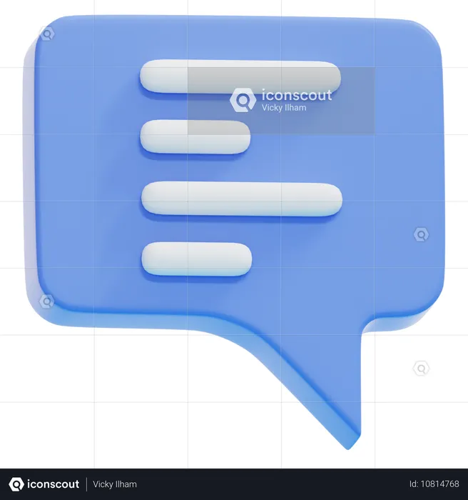 Commentaire  3D Icon