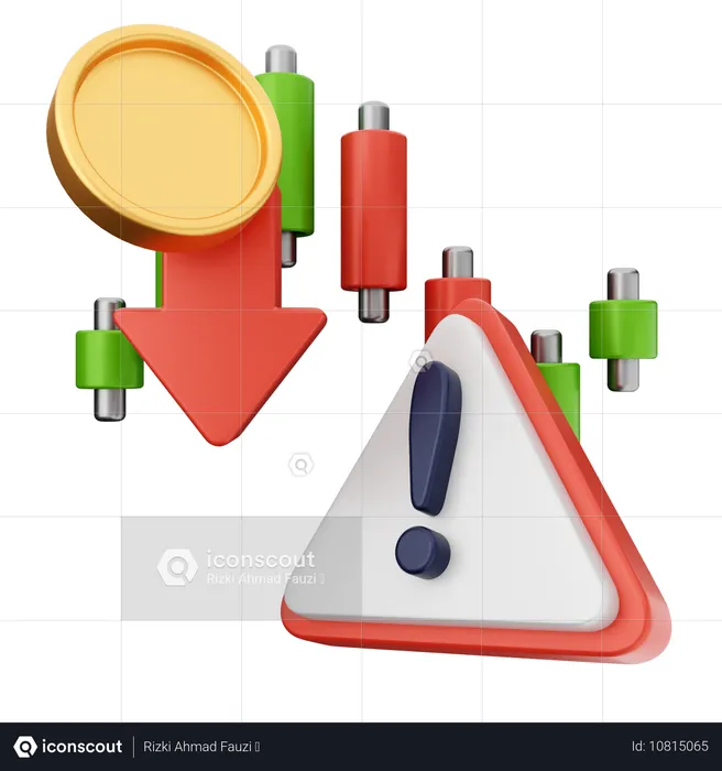 Baisse des échanges  3D Icon