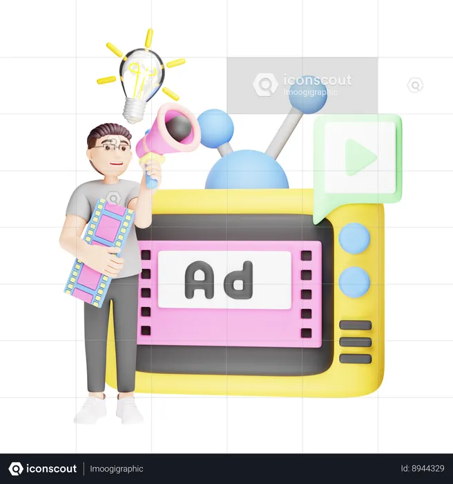 Commercial Ads  3D Illustration