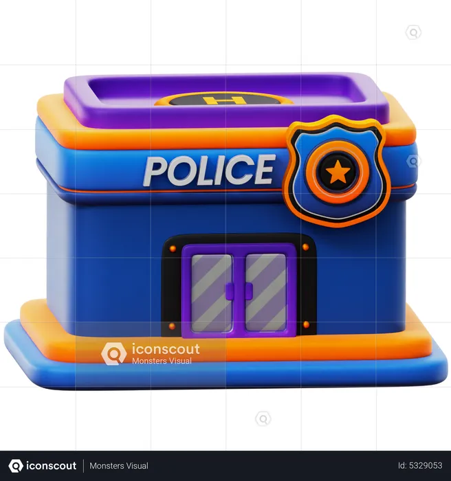 Poste de police  3D Icon