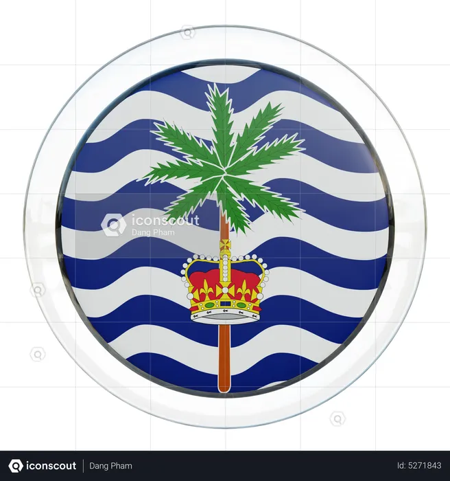 Commissioner of British Indian Ocean Territory Round Flag Flag 3D Icon