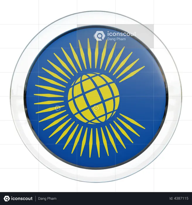 Commonwealth of Nations Flag Glass Flag 3D Icon
