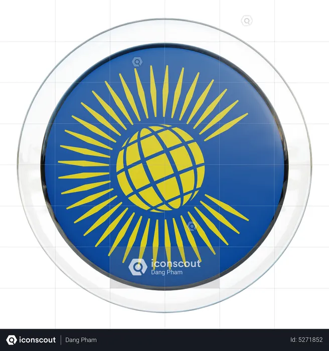 Commonwealth of Nations Round Flag Flag 3D Icon