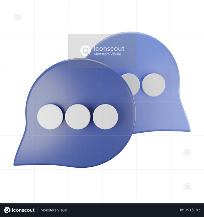 Communication chat bubble  3D Illustration