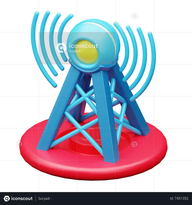 Communication Tower  3D Icon