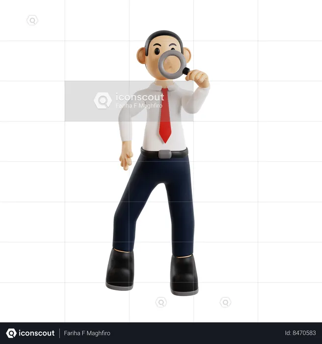 Communicative Businessman  3D Illustration