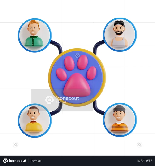 Community  3D Icon