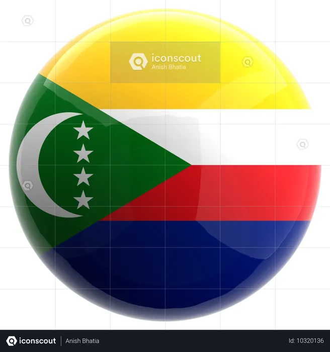 Comores Flag 3D Icon