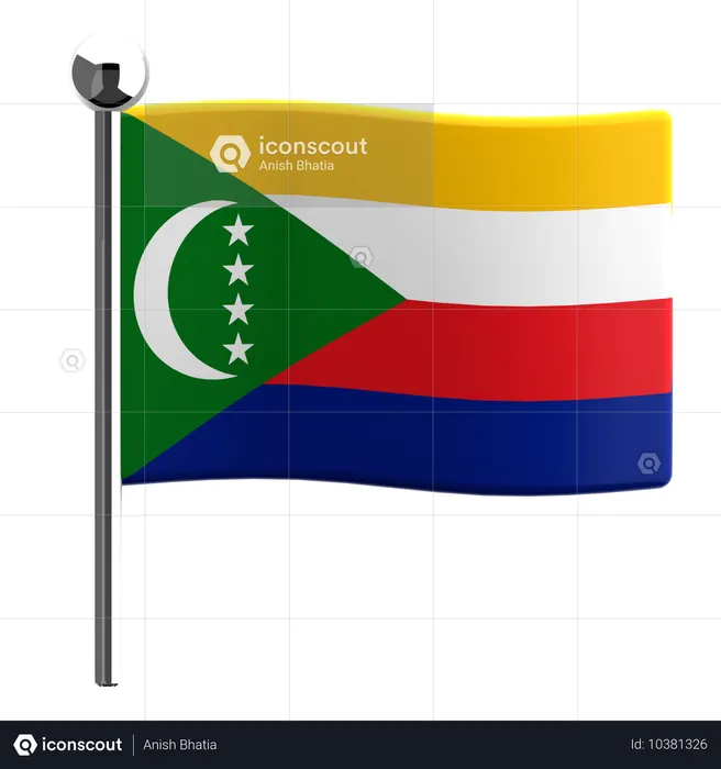 Comores Flag 3D Icon