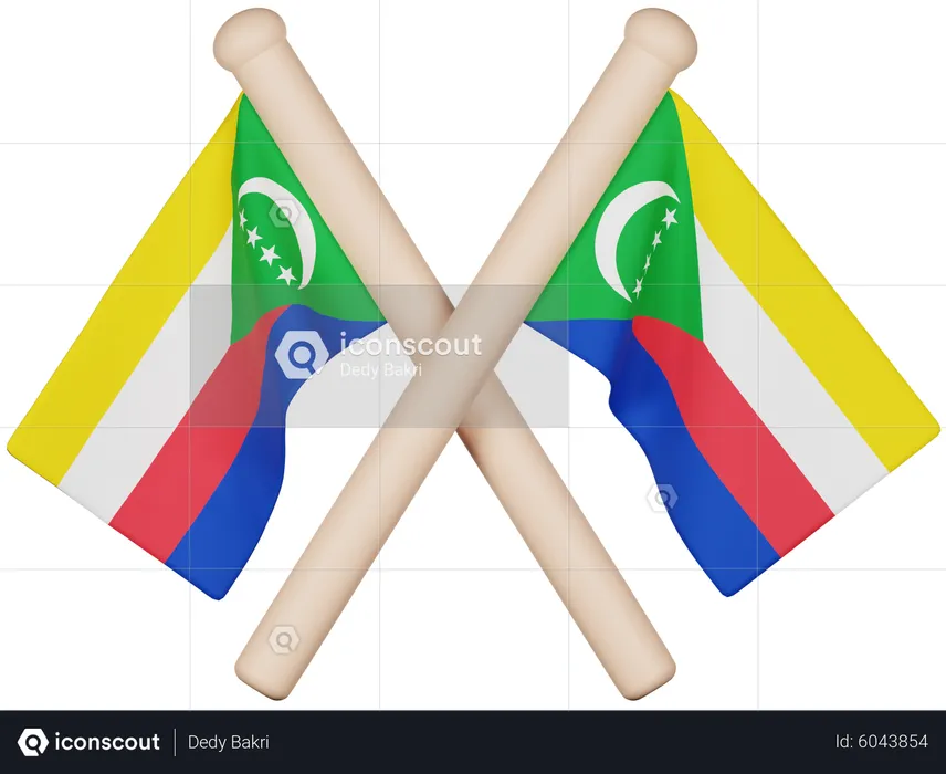 Comoros Flag Flag 3D Icon
