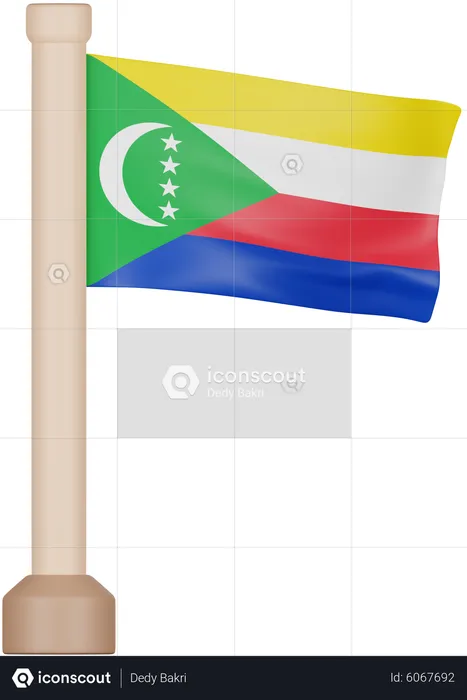 Comoros Flag Flag 3D Icon