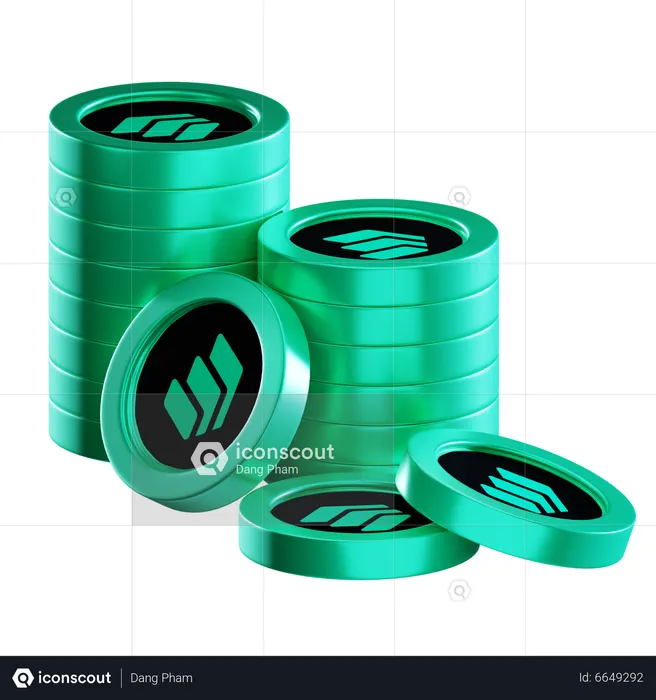 Comp Coin Stacks  3D Icon