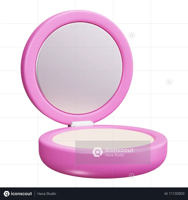 Compact Mirror  3D Icon