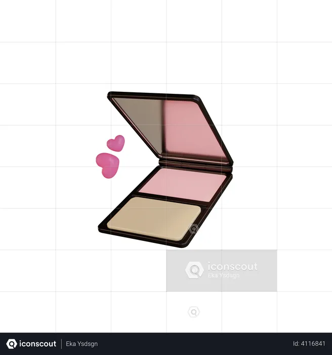 Compact Powder  3D Illustration