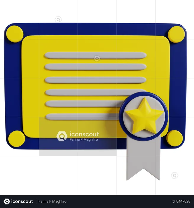 Company certificate  3D Icon