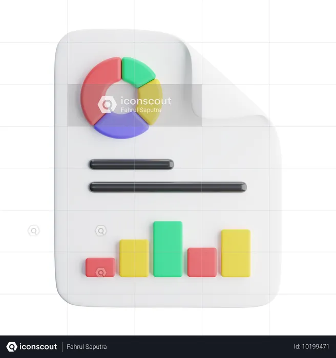 Company Financial Statement Document  3D Icon