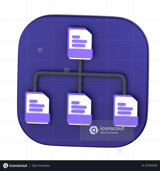 Compartilhamento de arquivos  3D Icon