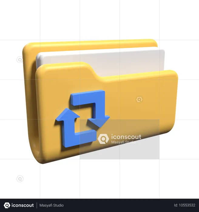 Pasta de compartilhamento  3D Icon