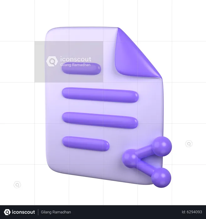 Compartilhar documento  3D Icon