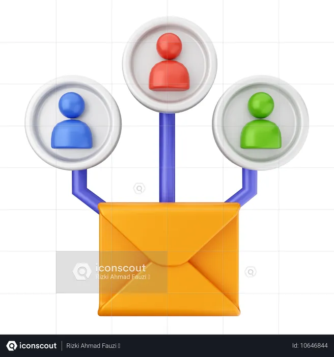 Compartilhar e-mail  3D Icon