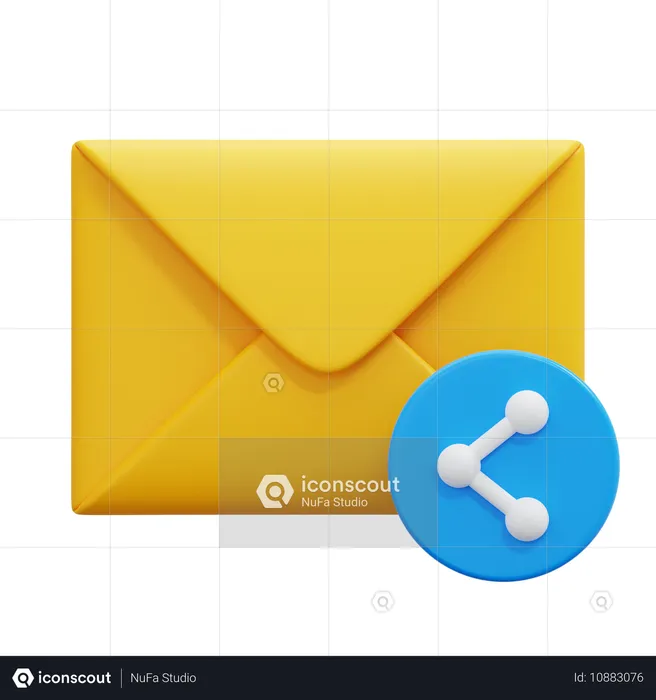 Compartilhar e-mail  3D Icon