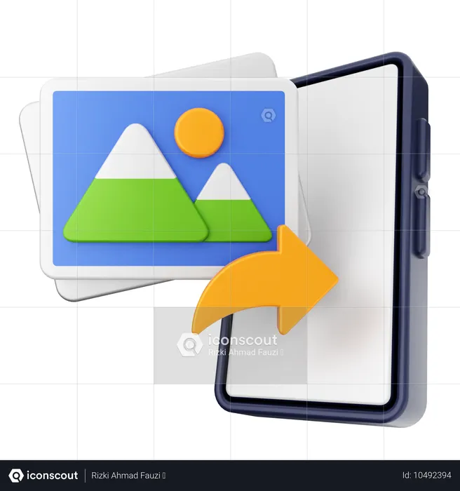 Compartilhar foto  3D Icon